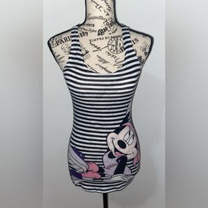 Minnie Mouse H&M Graphic Striped Tank Top
